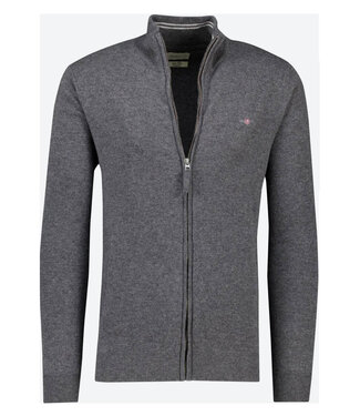 Gant heren charcoal melange vest lamswol