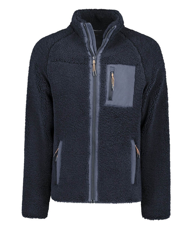 New Zealand Auckland 25KN382 2605 fleece vest donkerblauw classic navy met rits en zakken