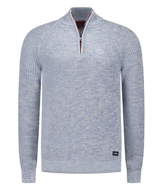 New Zealand Auckland lichtblauw melange heren zipper met ritsje