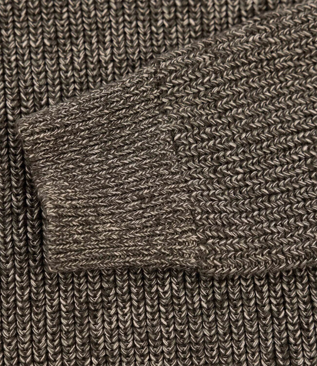 New Zealand Auckland bottle green melange donkergroen melange heren zipper met ritsje