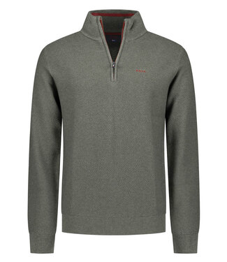 New Zealand Auckland heren zipper donkergroen structuur met ritsje