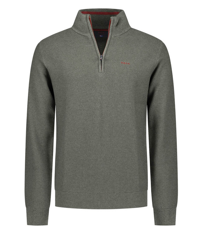 New Zealand Auckland 25HN478 1764 heren zipper donkergroen structuur met ritsje