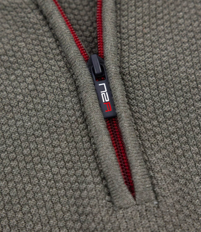 New Zealand Auckland 25HN478 1764 heren zipper donkergroen structuur met ritsje