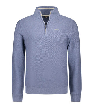 New Zealand Auckland heren zipper blauw structuur met ritsje