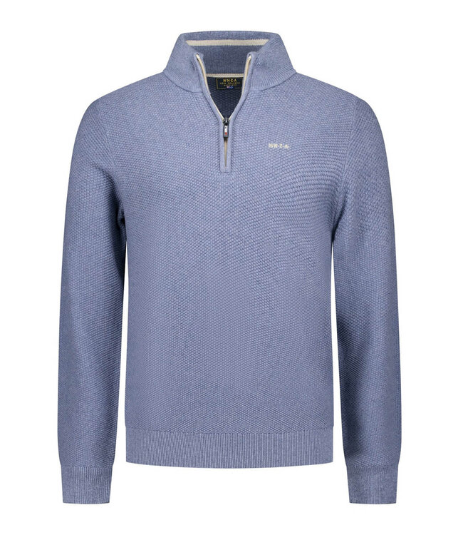 New Zealand Auckland 25HN478 2619 heren zipper blauw structuur met ritsje