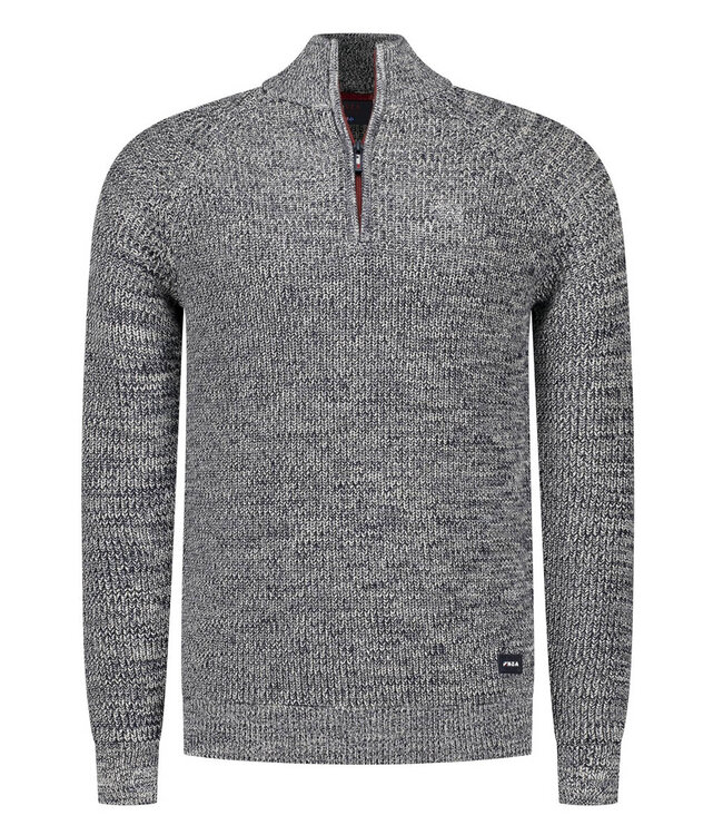 New Zealand Auckland icon navy donkerblauw melange heren zipper met ritsje