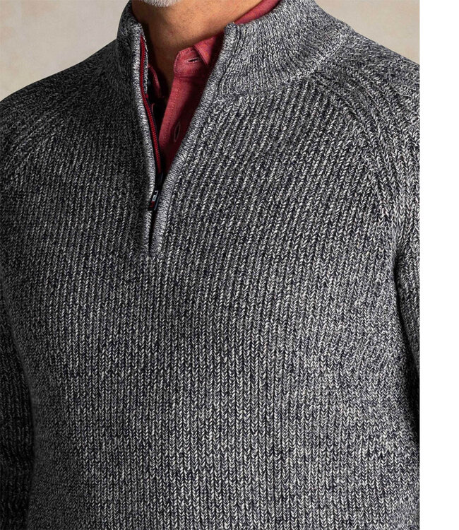 New Zealand Auckland icon navy donkerblauw melange heren zipper met ritsje