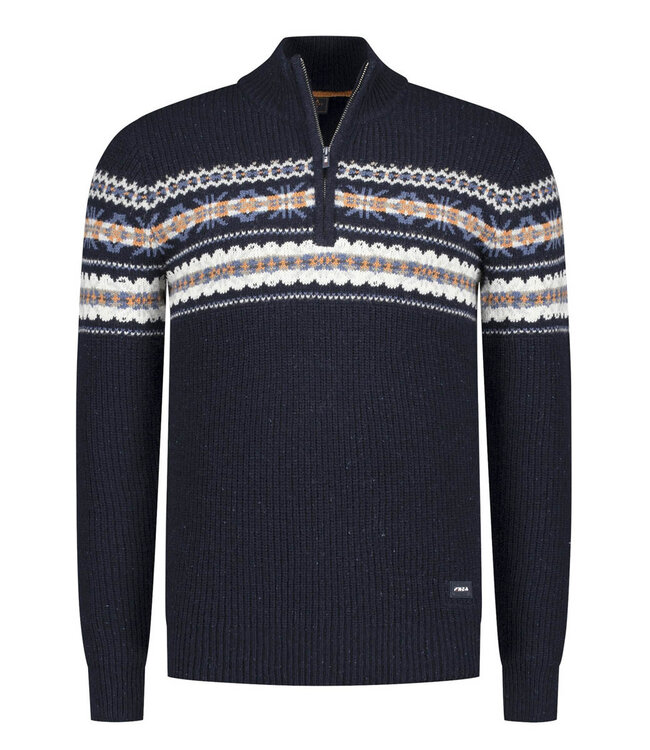 New Zealand Auckland Kerst trui donkerblauw heren zipper met ritsje