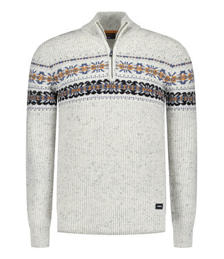 New Zealand Auckland Kerst trui ecru heren zipper met ritsje