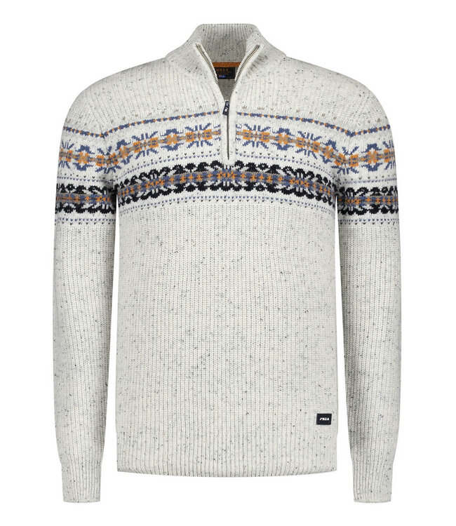 New Zealand Auckland Kerst trui ecru heren zipper met ritsje