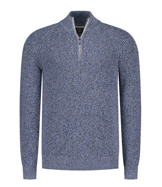 New Zealand Auckland winter blauw melange heren zipper met ritsje