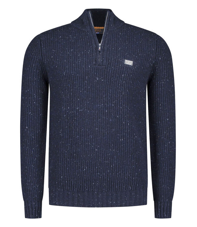 New Zealand Auckland winter kerst trui donkerblauw heren zipper met ritsje