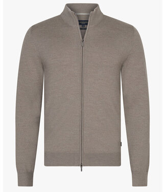 Cavallaro sand heren vest met rits merino wol