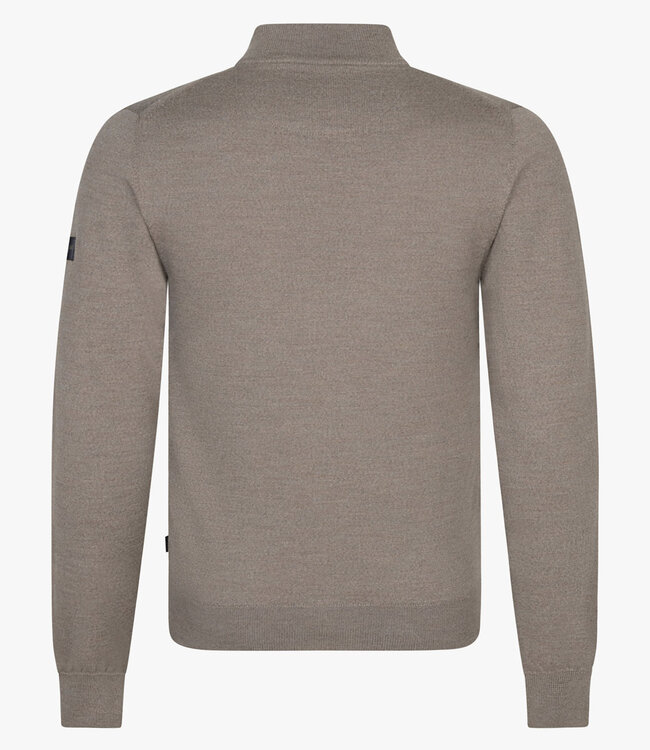 Cavallaro sand heren vest met rits merino wol