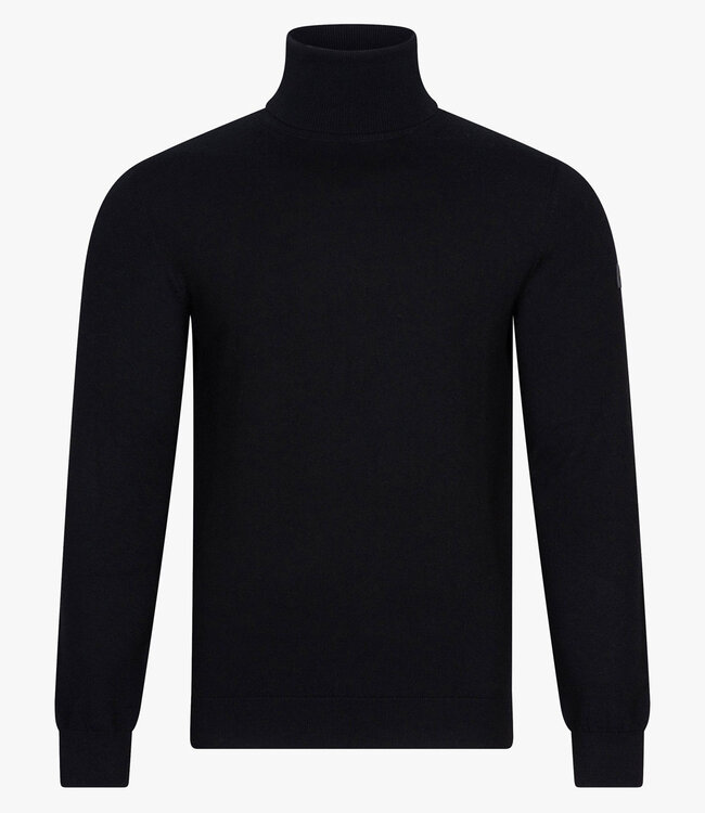 Cavallaro heren coltrui zwart slim fit merino wol