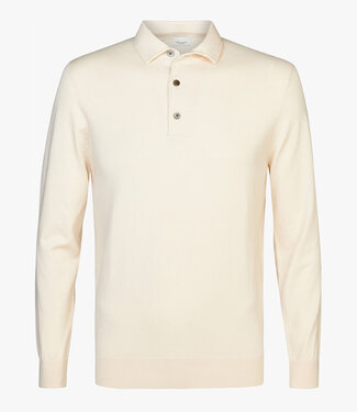 Profuomo PP2J00009D off white one piece polo lange mouw