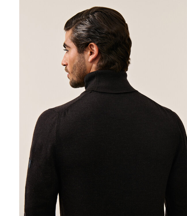 Cavallaro heren coltrui donkerbruin slim fit merino wol