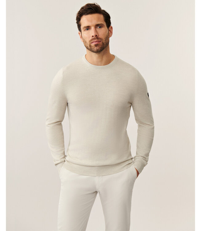 Cavallaro 118255002 heren kit ronde hals trui merino wol