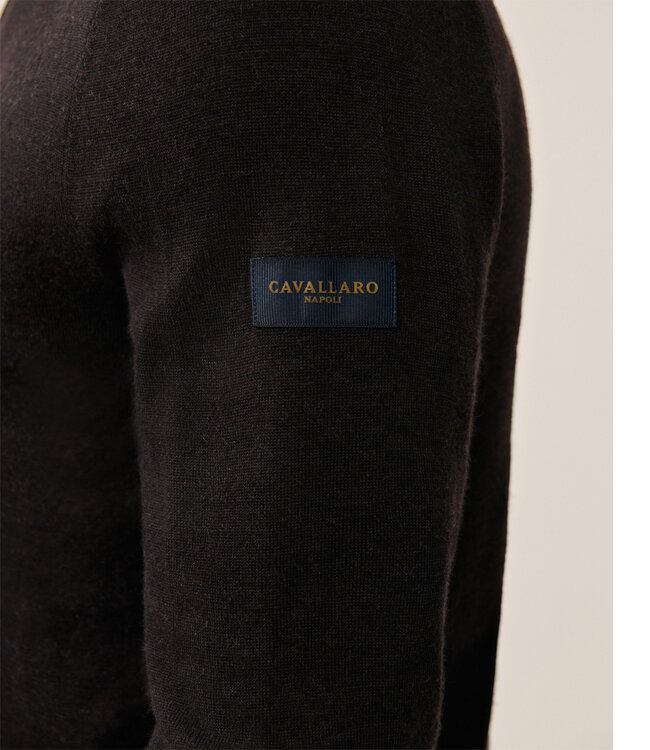 Cavallaro heren coltrui donkerbruin slim fit merino wol