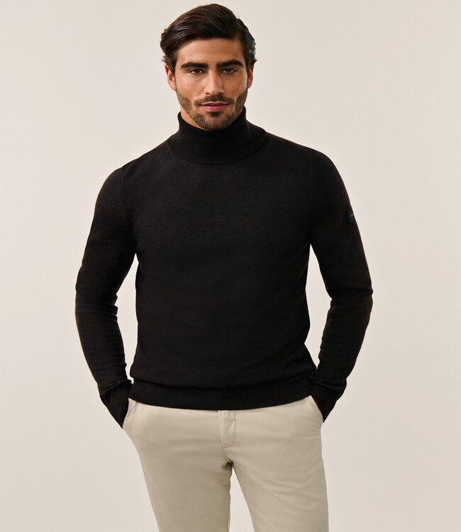 Cavallaro heren coltrui donkerbruin slim fit merino wol