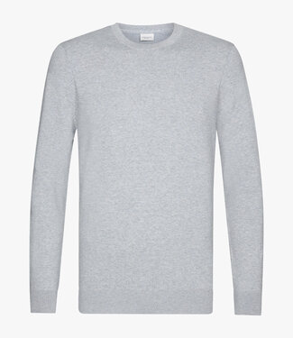 Profuomo lichtgrijs ronde hals trui