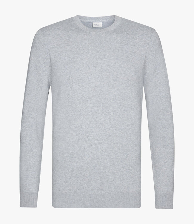 Profuomo PP2J00008B lichtgrijs ronde hals trui
