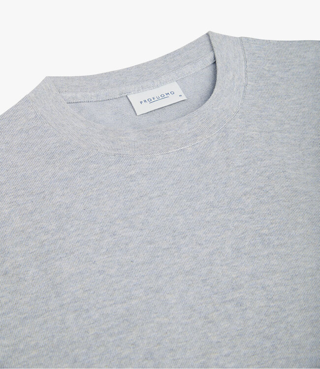 Profuomo PP2J00008B lichtgrijs ronde hals trui