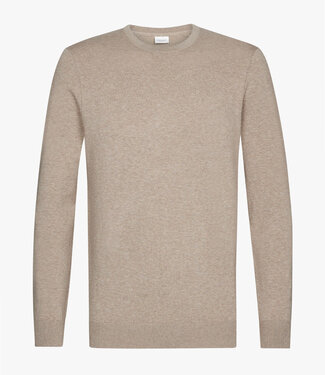 Profuomo beige ronde hals trui