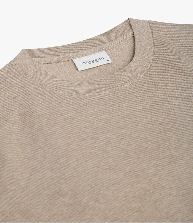 Profuomo PP2J00008C beige ronde hals trui