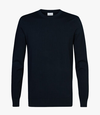 Profuomo donkerblauw ronde hals trui