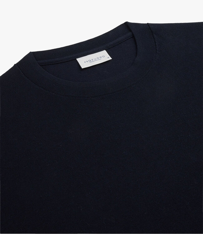 Profuomo PP2J00008A donkerblauw ronde hals trui