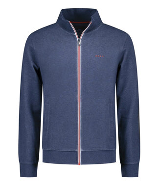 New Zealand Auckland sweat vest donkerblauw met rits en zakken