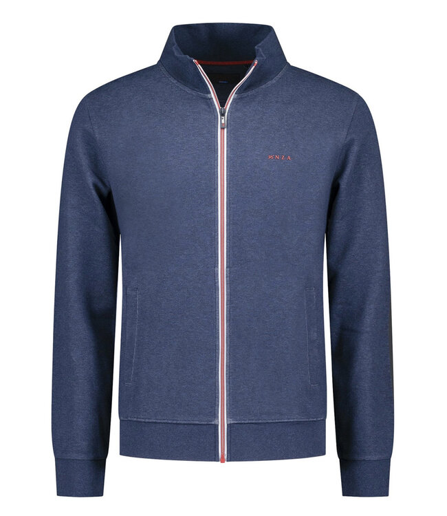 New Zealand Auckland 25HN300 2608  sweat vest donkerblauw met rits en zakken