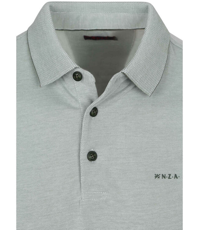 New Zealand Auckland 25GN206 1797 soft green melange polo lange mouw