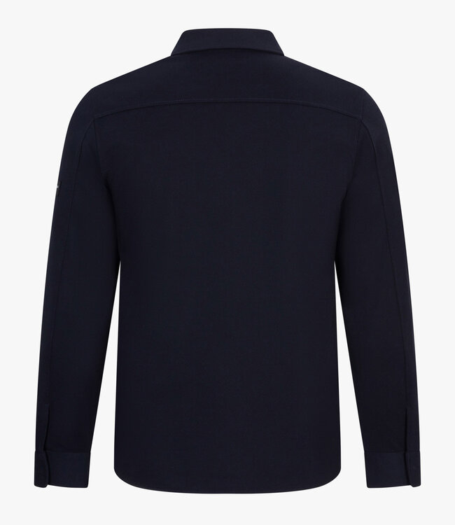 Cavallaro 123255011 Zerino overshirt donkerblauw met rits en dubbele borstzak