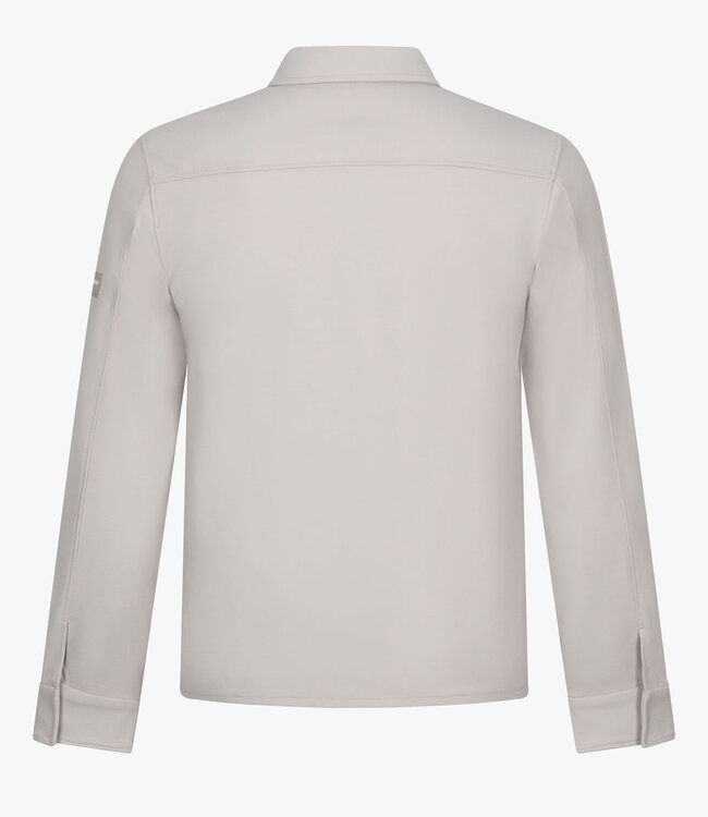 Cavallaro 123255011 Zerino overshirt dark kit met rits en dubbele borstzak