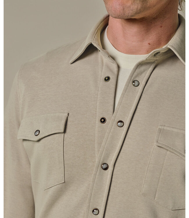 Profuomo PPXF10001B overshirt beige met drukknopen