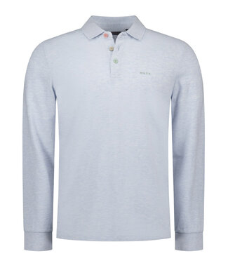 New Zealand Auckland cool sky melange lichtblauw polo lange mouw