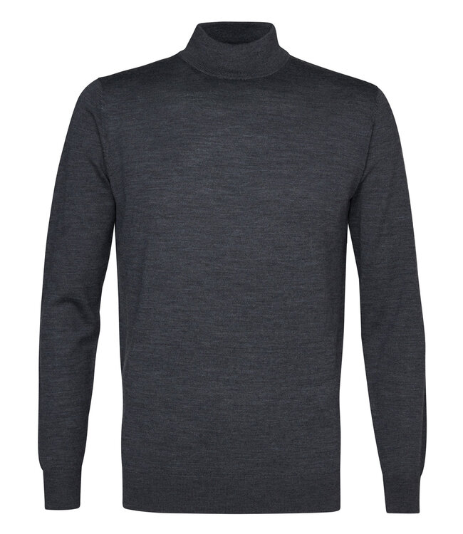 Profuomo heren antraciet grijs turtle trui merino wol