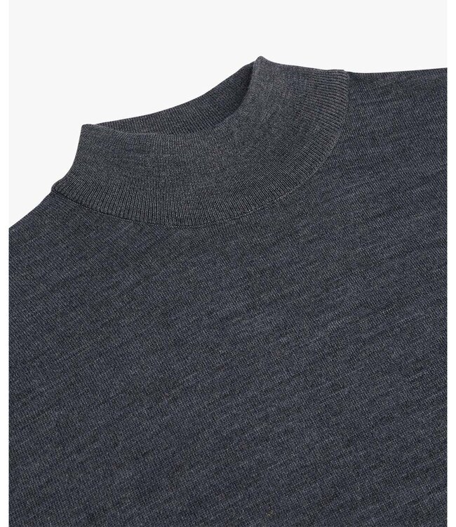 Profuomo heren antraciet grijs turtle trui merino wol
