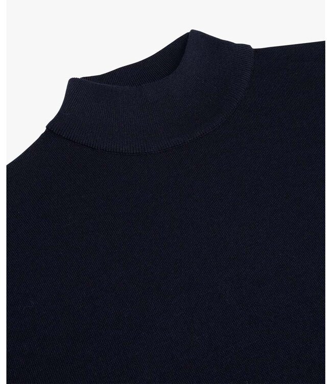 Profuomo heren donkerblauw turtle trui merino wol