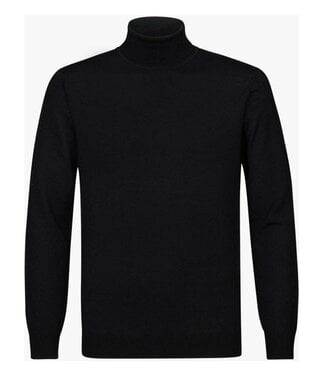 Profuomo heren zwart turtle trui merino wol