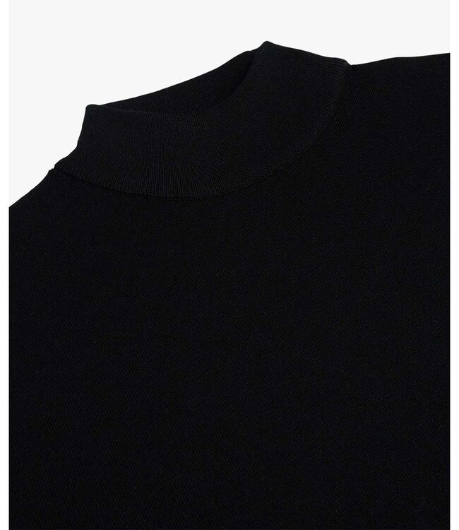 Profuomo heren zwart turtle trui merino wol