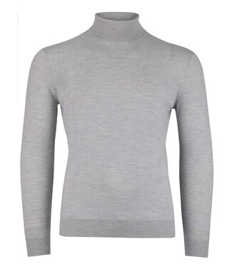 Thomas Maine heren lichtgrijs turtle trui merino wol