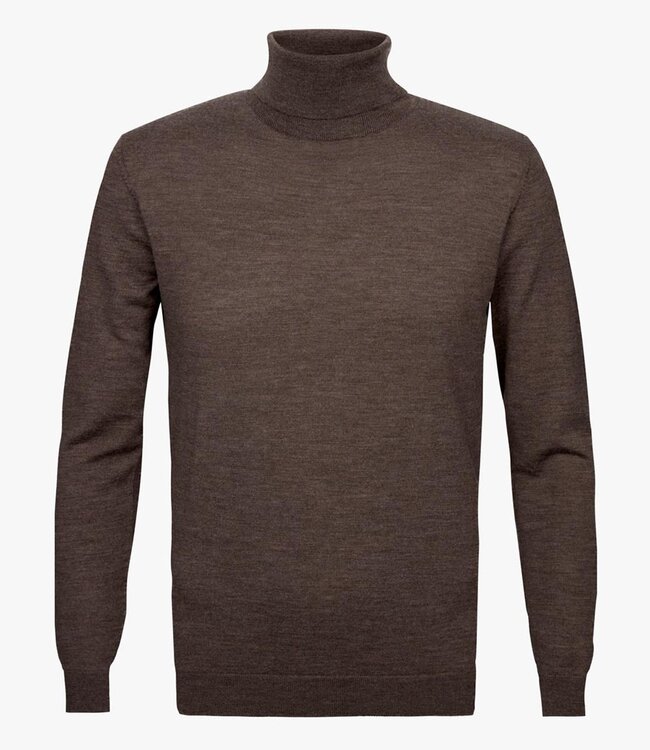 Profuomo heren taupe bruin coltrui merino wol
