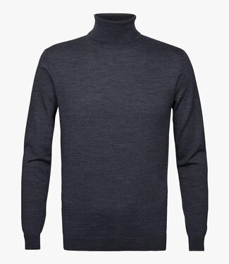 Profuomo heren antraciet grijs coltrui merino wol