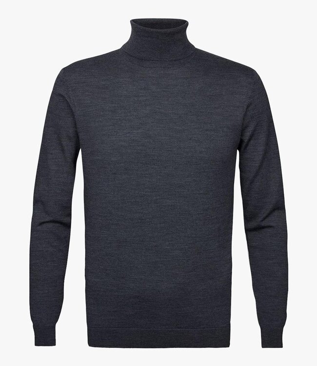 Profuomo heren antraciet grijs coltrui merino wol