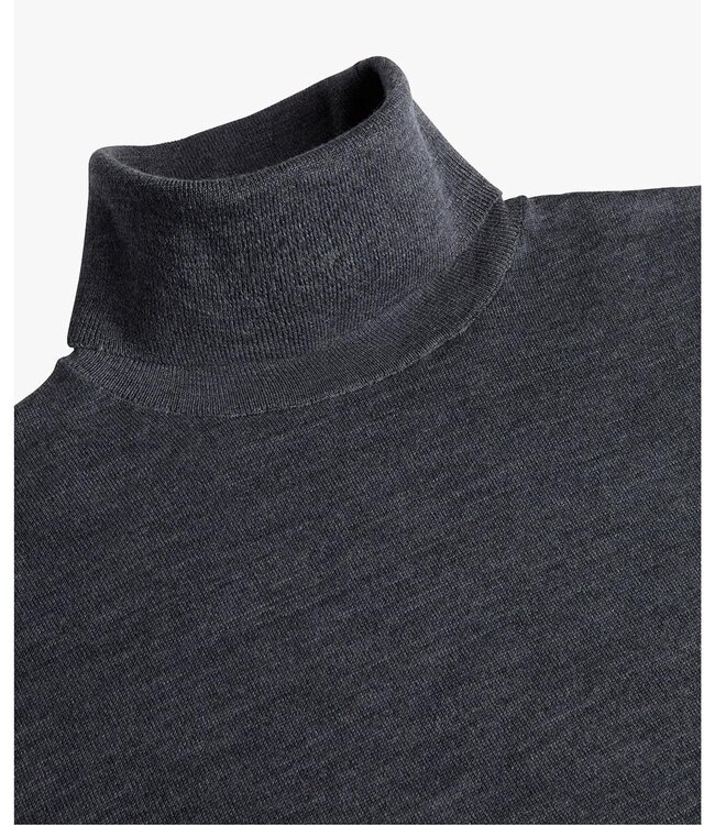 Profuomo heren antraciet grijs coltrui merino wol