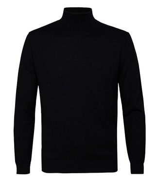 Profuomo heren zwart coltrui merino wol