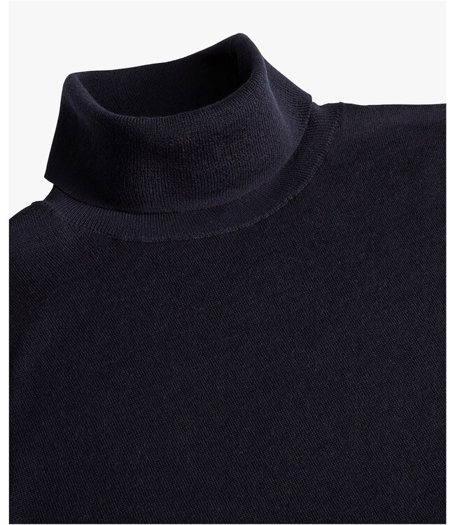 Profuomo heren donkerblauw coltrui merino wol